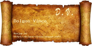 Dolgos Vince névjegykártya